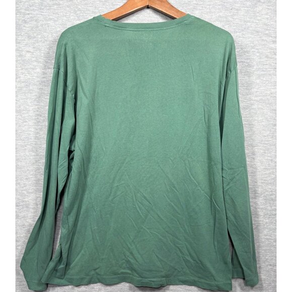 Polo Ralph Lauren Mens T-Shirt‎ L Green Long Sleeve Dry Goods - Picture 5 of 5